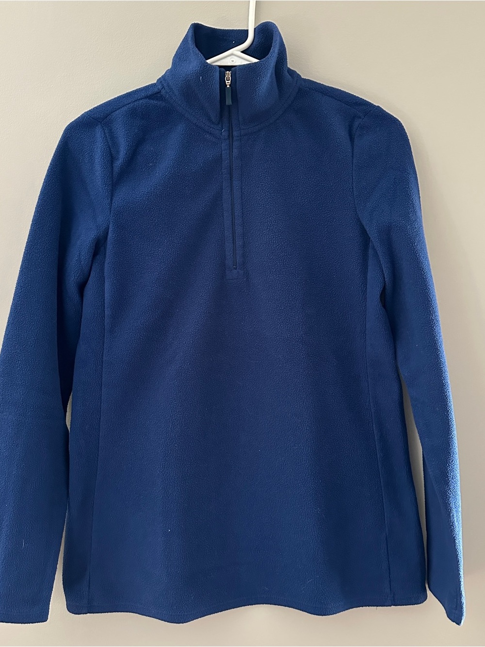 GAP Women’s Blue 1/4 Zip Fleece Pullover Mock Neck Long Sleeve M